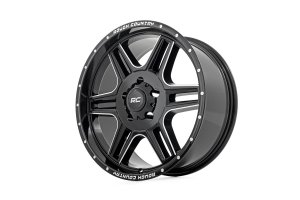 Chevrolet V10 Wheel - Rough Country - 92 Series - Gloss Black w/Milled Accents - 4WD - 1987